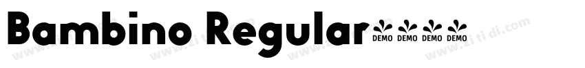 Bambino Regular字体转换